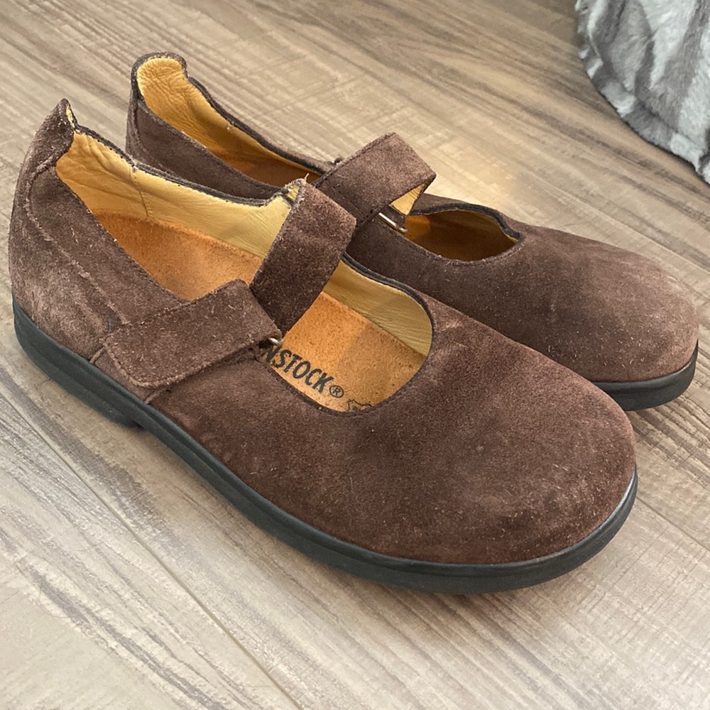 Footprints by Birkenstock Brown Suede Mary Jane Womens Shoes Size US 6 EU 36